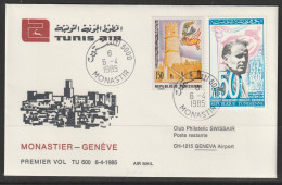 1985, Tunis Air, Erstflug, Monastir - Genf - Tunisia (1956-...)