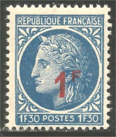 337 France Yv 791 Cérès Surcharge Déesse Moissons Harvest Goddess MNH ** Neuf SC (791-1b) - Alimentation