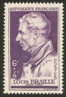 337 France Yv 793 Louis Braille Langage Aveugles Blind MNH ** Neuf SC (793-1) - Behinderungen