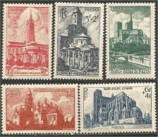 337 France Yv 772-776 Cathédrales Basiliques Cathedrals Notre-Dame MNH ** Neuf SC (772-776-1b) - Iglesias Y Catedrales