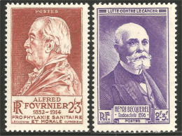 337 France Yv 748-749 Fournier Becquerel Médecine Doctors MNH ** Neuf SC (748-749-1a) - Medizin