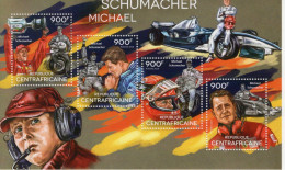 Republique Centrafricaine 2014  - Formula 1 - MICHAEL SCHUMACHER  - 4v Sheet Neuf/MNH - Automobile