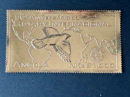 Angola 1995 Mi. 999 Gold Or 90th Anniversary Rotary International Bird Oiseau Vogel Map Karte - Rotary Club