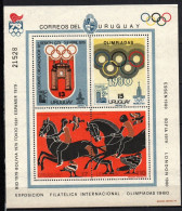 1979 Uruguay Souvenir Sheet Of 4 Stamps About Olympics And Horse Riding #1021 ** MNH - Uruguay