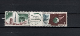 FSAT French Antarctic Territory 1966 Space Satellites Strip Of 3 MNH - Oceania