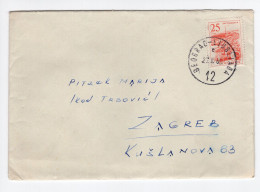 1965. YUGOSLAVIA,SERBIA,BELGRADE TO ZAGREB COVER,TPO 12 BEOGRAD-LJUBLJANA - Lettres & Documents