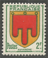 338 France Yv 837 Armoiries Auvergne Coat Arms Wappen Stemma MNH ** Neuf SC (837-1c) - Stamps