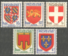 338 France Yv 834-838 Armoiries Coat Arms Wappen Stemma MNH ** Neuf SC (834-838-1b) - Sellos