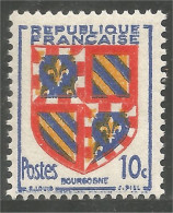 338 France Yv 834 Armoiries Bourgogne Coat Arms Wappen Stemma MNH ** Neuf SC (834-1c) - Timbres