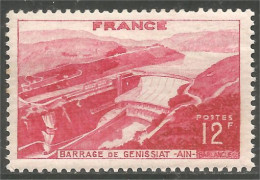 338 France Yv 817 Barrage De Génissiat Power Dam Hydroélectricité MNH ** Neuf SC (817-1e) - Elettricità