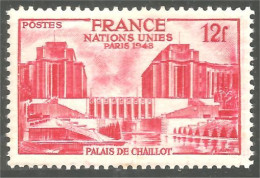 338 France Yv 818 United Nations Unies Palais Chaillot 12f MNH ** Neuf SC (818-1d) - Monumenti