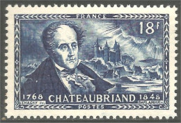 338 France Yv 816 Chateaubriand Écrivain Writer MNH ** Neuf SC (816-1b) - Schrijvers