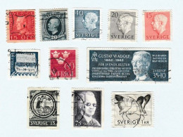 Suède Lot De 41 Timbres Oblitérés - Collections