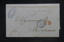 RUSSIE - Lettre De 1862 Pour Bordeaux Par La Prusse Et Valenciennes - A 2757 - Covers & Documents