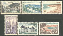 339 France Yv 976-981 Ajaccio Tourisme 1954 MNH ** Neuf SC (976-981-1b) - Otros & Sin Clasificación