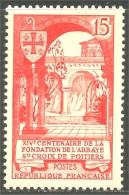 339 France Yv 926 Abbaye Sainte-Croix Poitiers Abbey MNH ** Neuf SC (926-1c) - Klöster