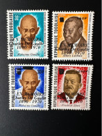 Togo 1971 Mi. 839 - 842 A Surchargé Overprint Mémoire Général Charles De Gaulle Mohandas Mahatma Gandhi Ebert Luthule - De Gaulle (General)