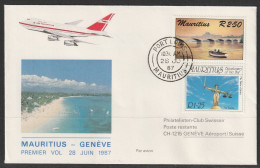 1987, Air Mauritius, Erstflug, Port Louis - Genf - Mauricio (1968-...)