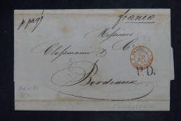 RUSSIE - Lettre De 1851 Pour Bordeaux Par La Prusse Et Valenciennes - A 2759 - Briefe U. Dokumente