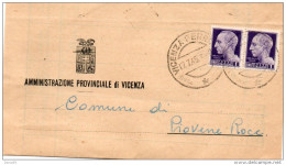 1945  LETTERA CON ANNULLO VICENZA - Marcofilía