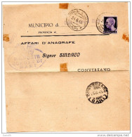 1945  LETTERA CON ANNULLO TORRE A MARE BARI - Marcofilía