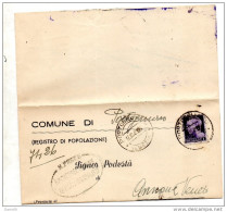 1945  LETTERA CON ANNULLO PORTOGRUARO VENEZIA - Marcophilie