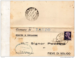 1945  LETTERA CON ANNULLO TARZO TREVISO - Storia Postale