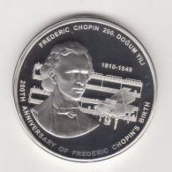 200 TH ,BIRTH YEAR OF ,FREDERIC CHOPIN ,COMMEMORATIVE ,SILVER ,COIN ,TURKEY,2009, PROFF UNC - Turquie