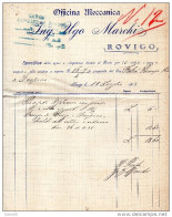 1913 ROVIGO - OFFICINA MECCANICA INGEGNERE UGO MARCHI - Italia