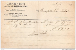 1912 MILANO -  CERATE & BIFFI SPECIALITÀ  PIZZI RICAMI - Italia