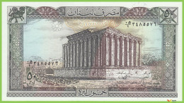 Voyo LEBANON 50 Livres 1988 P65d B506c ٩/ه٠ UNC - Libanon