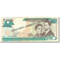 Billet, Dominican Republic, 500 Pesos Oro, 2000, 2000, Specimen, KM:162s, SUP - Dominicana