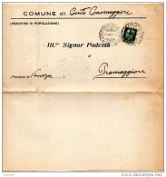 1944 LETTERA CON ANNULLO CINTO CAOMAGGIORE VENEZIA - Storia Postale