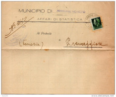 1944 LETTERA CON ANNULLO ANNONE VENETO VENEZIA - Poststempel