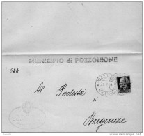 1944 LETTERA CON ANNULLO POZZOLEONE VICENZA - Marcophilie