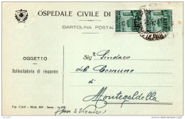 1945 CARTOLINA CON ANNULLO PADOVA - Storia Postale