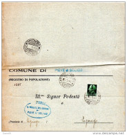1944 LETTERA CON ANNULLO PIEVE DI SOLIGO TREVISO + LEGNAGO VERONA - Marcofilía
