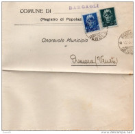 1945 LETTERA CON ANNULLO BARGAGLI GENOVA - Marcophilie