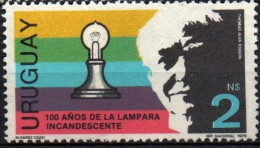 1980 Uruguay Light Bulb Thomas Edison Inventor Science  #1059  ** MNH - Uruguay