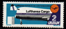1980 Uruguay Lufthansa Cargo Container Service Inauguration #1064  ** MNH - Uruguay