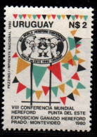 1980 Uruguay Confederation Emblems Banners Livestock Exhib. #1065  ** MNH - Uruguay