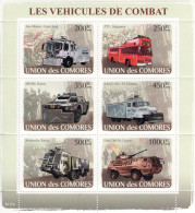 Comores 2008 - Les Vehicules De Combat - Vehicules Speciales - 6v Sheet Neuf/Mint/MNH - Trucks