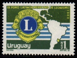 1980 Uruguay Latin American Lions 9th Forum #1067  ** MNH - Uruguay