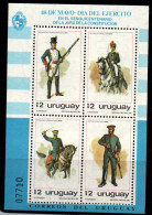 1980 Uruguay Sheet Of 4 Stamps Army Day Officer Artigas Weapons #1068  ** MNH - Uruguay