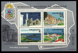 1980 Uruguay Sheet Of 4 Stamps Colonia 300th Anniv #1070  ** MNH - Uruguay