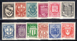N° 526 à 537 (Armoiries Des Villes) Neufs** LUXE: COTE= 39 € - 1941-66 Wappen
