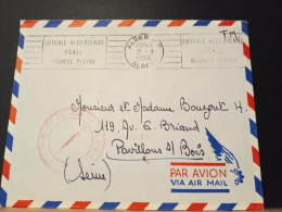 Jolie Lettre En Franchise Militaire, Alger Le 02/01/1956. Flamme "Loterie Algérienne- égale- Bourse Pleine" - Guerre D'Algérie