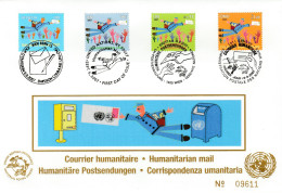 Suisse Nations Unies 2007 FDC Mixte Emission Commune Courrier Humanitaire ONU UN Switzerland Joint Issue Mixed FDC - Emissions Communes