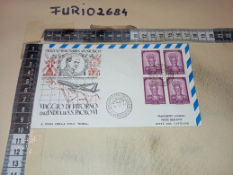 HB12545 FDC ROMA TIMBRO ANNULLO CITTA' DEL VATICANO BOMBAY 1964 VIAGGIO DI RITORNO DELL'INDIA DI PAPA PAOLO VI - FDC