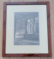 Cloître De Nivelles, Lithographie Meisenbach Encadrée D'après Dessin E. Puttaert - Nivelles